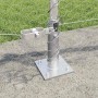 Reja con postes Plateado 0.4 x 25 m Acero recubierto de PVC