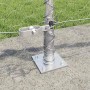 Reja con postes Plateado 0.6 x 25 m Acero recubierto de PVC