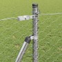 Reja con postes Plateado 1 x 25 m Acero recubierto de PVC