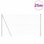 Reja con postes Plateado 1.2 x 25 m Acero recubierto de PVC