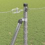 Reja con postes Plateado 1.2 x 25 m Acero recubierto de PVC