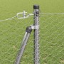 Reja con postes Plateado 1.2 x 25 m Acero recubierto de PVC