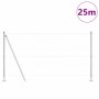 Reja con postes Plateado 1.2 x 25 m Acero recubierto de PVC