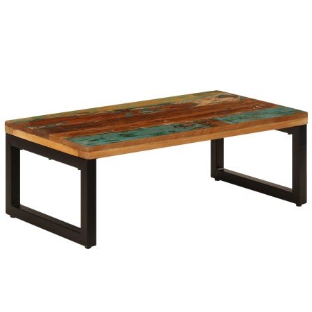 Mesa de centro de madera maciza reciclada y acero 100x50x35 cm en Mesas de centro | Comprar online en Foro24