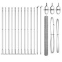 Reja con postes Plateado 1.4 x 25 m Acero recubierto de PVC