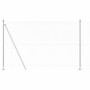 Reja con postes Plateado 1.6 x 25 m Acero recubierto de PVC