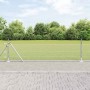 Reja con postes Plateado 0.4 x 50 m Acero recubierto de PVC