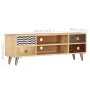 Mueble de TV de madera maciza de mango 120x30x40 cm