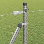Reja con postes Plateado 0.8 x 50 m Acero recubierto de PVC