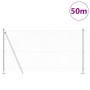 Reja con postes Plateado 1.2 x 50 m Acero recubierto de PVC
