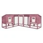 Outdoor rabbit hutch with a corridor made of spruce wood in mocha and white. by vidaXL, Cages and habitats for small animals ...