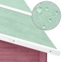 Conejera de exterior con corredor madera de abeto moca y blanco