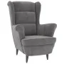 Ohrensessel und Hocker aus hellgrauem Samt von vidaXL, Sessel - Ref: Foro24-3115931, Preis: 270,19 €, Rabatt: %