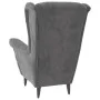Light gray velvet wingback chair and footstool by vidaXL, Armchairs - Ref: Foro24-3115931, Price: 270,19 €, Discount: %