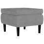 Ohrensessel und Hocker aus hellgrauem Samt von vidaXL, Sessel - Ref: Foro24-3115931, Preis: 270,19 €, Rabatt: %
