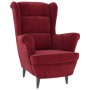 Red Velvet Wing Chair and Stool by vidaXL, Armchairs - Ref: Foro24-3115936, Price: 293,24 €, Discount: %