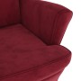 Red Velvet Wing Chair and Stool by vidaXL, Armchairs - Ref: Foro24-3115936, Price: 293,24 €, Discount: %