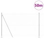 Reja con postes Plateado 1.5 x 50 m Acero recubierto de PVC