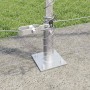 Reja con postes Plateado 1.5 x 50 m Acero recubierto de PVC