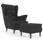 Ohrensessel und Hocker aus dunkelgrauem Samt von vidaXL, Sessel - Ref: Foro24-3115932, Preis: 265,64 €, Rabatt: %