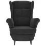 Ohrensessel und Hocker aus dunkelgrauem Samt von vidaXL, Sessel - Ref: Foro24-3115932, Preis: 265,64 €, Rabatt: %