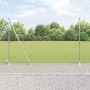 Reja con postes Plateado 1.5 x 50 m Acero recubierto de PVC