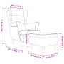 Ohrensessel und Hocker aus dunkelgrauem Samt von vidaXL, Sessel - Ref: Foro24-3115932, Preis: 260,62 €, Rabatt: %