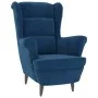 Ohrensessel und Hocker aus blauem Samt von vidaXL, Sessel - Ref: Foro24-3115930, Preis: 276,53 €, Rabatt: %