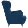 Ohrensessel und Hocker aus blauem Samt von vidaXL, Sessel - Ref: Foro24-3115930, Preis: 276,53 €, Rabatt: %