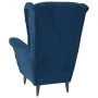 Ohrensessel und Hocker aus blauem Samt von vidaXL, Sessel - Ref: Foro24-3115930, Preis: 276,53 €, Rabatt: %