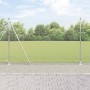 Reja con postes Plateado 1.6 x 50 m Acero recubierto de PVC