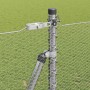 Reja con postes Plateado 1.6 x 50 m Acero recubierto de PVC