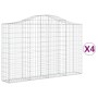 Gabionenkörbe 4 Stück Bogenform Eisen 200x30x120/140 cm von vidaXL, Töpfe und Pflanzgefäße - Ref: Foro24-3145453, Preis: 348,...