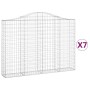 Gabionenkörbe 7 Stück Bogenform Eisen 200x30x140/160 cm von vidaXL, Töpfe und Pflanzgefäße - Ref: Foro24-3145477, Preis: 678,...