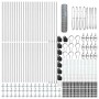 Reja con postes Plateado 0.6 x 100 m Acero recubierto de PVC