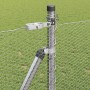Reja con postes Plateado 0.8 x 100 m Acero recubierto de PVC