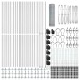 Reja con postes Plateado 0.8 x 100 m Acero recubierto de PVC