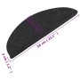 Alfombrilla autoadhesiva de escalera 10 uds antracita 56x17x3cm de vidaXL, Alfombrillas para escalones - Ref: Foro24-355252, ...