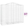 Gabionenkörbe 7 Stück Bogenform Eisen 200x50x160/180 cm von vidaXL, Töpfe und Pflanzgefäße - Ref: Foro24-3145708, Preis: 887,...