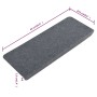 Selbstklebende Leitermatte 15 Stück grau 65x24,5x3,5 cm von vidaXL, Treppenmatten - Ref: Foro24-343479, Preis: 37,01 €, Rabat...