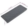 Self-adhesive stair tread mat 15 units gray 65x24.5x3.5 cm by vidaXL, Stair mats - Ref: Foro24-343479, Price: 36,36 €, Discou...