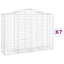 Gabionenkörbe 7 Stück Bogenform Eisen 200x50x140/160 cm von vidaXL, Töpfe und Pflanzgefäße - Ref: Foro24-3145687, Preis: 826,...