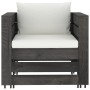 Gartenmöbel 2 Stk. mit Kissen grau imprägniertes Holz von vidaXL, Gartensets - Ref: Foro24-3068146, Preis: 196,26 €, Rabatt: %