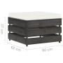 Gartenmöbel 2 Stk. mit Kissen grau imprägniertes Holz von vidaXL, Gartensets - Ref: Foro24-3068146, Preis: 196,26 €, Rabatt: %