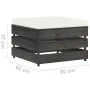 Muebles de jardín 2 pzas con cojines gris madera impregnada de vidaXL, Conjuntos de jardín - Ref: Foro24-3068146, Precio: 193...