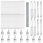 Reja con postes Plateado 1.6 x 100 m Acero recubierto de PVC