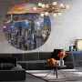 WallArt Wallpaper Circle Skyline by Night 190 cm by WallArt, Painted paper - Ref: Foro24-440351, Price: 26,62 €, Discount: %