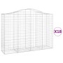 Gabionenkörbe 18 Stk. Bogenform Eisen 200x50x140/160 cm von vidaXL, Töpfe und Pflanzgefäße - Ref: Foro24-3145696, Preis: 2,00...