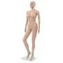 Maniquí femenino con base de vidrio beige 180 cm de vidaXL, Maniquís - Ref: Foro24-142930, Precio: 164,20 €, Descuento: %