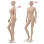 Maniquí femenino con base de vidrio beige 180 cm de vidaXL, Maniquís - Ref: Foro24-142930, Precio: 164,20 €, Descuento: %
